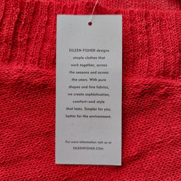 NWT EILEEN FISHER WOMAN 3X Melange Linen Grain Cascading Front Textured Cardigan - Picture 14 of 16
